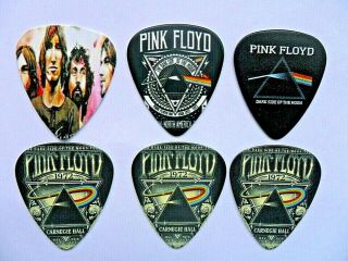 Six Pink Floyd Guitar Pick Pin / Lapel Badges