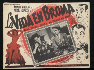 Amalia Aguilar La Vida En Broma Rumbera Lobby Card 1949