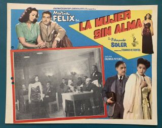 Maria Felix La Mujer Sin Alma Lobby Card 1944