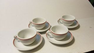 Richard Ginori Espresso Cups And Saucers 4 Oz - Italy - Classic Hard To Find