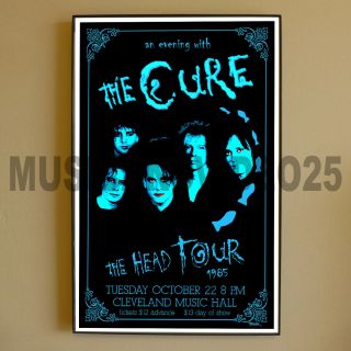The Cure Framed Poster October 22 1985 Cleveland Ohio The Head Tour Robert Smith