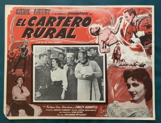 Gene Autry Last Of The Pony Riders 1953 Mexican Lobby Card