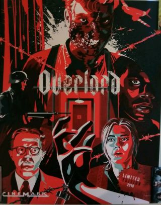 Overlord 2018 Cinemark 16 " X20 " Limited Edition Horror Movie Poster Rare Zombie