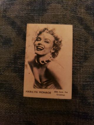 1960 Marilyn Monroe Mini Card 1960