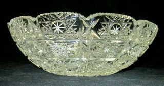 Czech/Bohemian Queen Anne Pattern Cut Crystal Glass 10 1/2 
