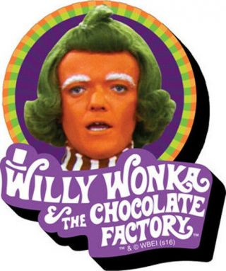 Willy Wonka And The Chocolate Factory Oompa Loompa Chunky 3 - D Die - Cut Magnet