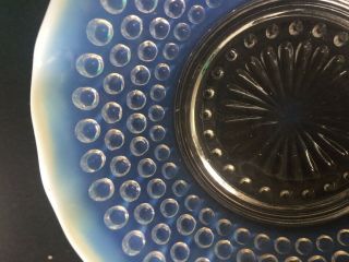 Vintage Moonstone Hobnail SET OF 8 Dishes/ Bowls Blue Opalescent 4