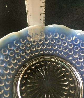 Vintage Moonstone Hobnail SET OF 8 Dishes/ Bowls Blue Opalescent 5