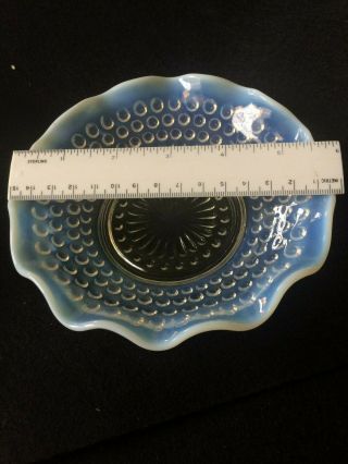 Vintage Moonstone Hobnail SET OF 8 Dishes/ Bowls Blue Opalescent 6