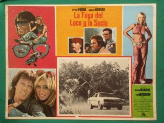 Dirty Mary Crazy Larry Susan George Peter Fonda Helicopter Mexican Lobby Card