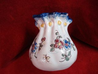 Small Antique Vase - French Faience Pottery - Breton Man - - Vintage Quimper? - CHARMING 3