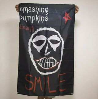 Smashing Pumpkins Banner Disarm Smile Logo Tapestry Flag Fabric Art Poster 3x5ft