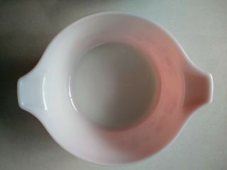 Vintage Pyrex Pink Gooseberry Round 2.  5 Qt Casserole 475 - B WITH LID 4