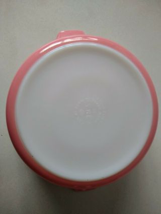 Vintage Pyrex Pink Gooseberry Round 2.  5 Qt Casserole 475 - B WITH LID 5
