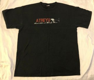 Atreyu Suicide Notes And Butterfly Kisses Black L T - Shirt Concert Tour 2002 Vguc