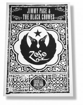 Jimmy Page & Black Crowes Excess All Areas 2000 Tour Book Nos