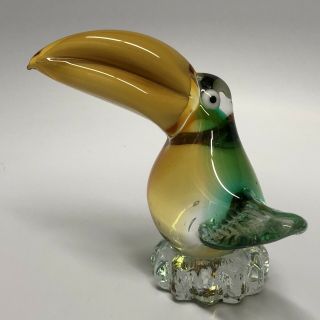 Vintage Murano Italian Art Glass Toucan Bird Sculpture Figurine 4