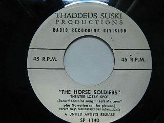 Rare 1959 John Wayne Movie Lobby Promo 45 The Horse Soldiers Nm - Listen