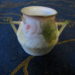 Antique Porcelain RS Germany Tillowitz Six Piece Floral Condiment Set w/ Roses 4