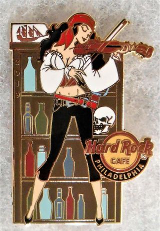 Hard Rock Cafe Philadelphia 2019 Sexy Pirate Girl Playing Violin Pin 507685