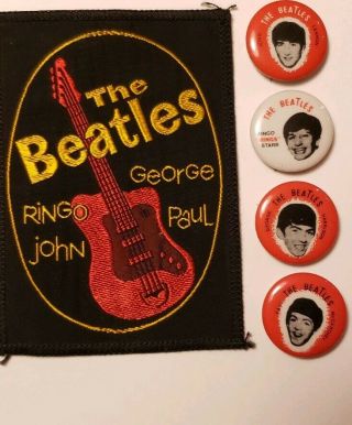 Beatles Nems 1963 Embroidered Cloth Patch John Paul George Ringo