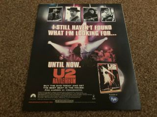 (rsm26) Advert/poster 12x10 " U2 : Rattle & Hum