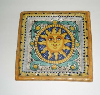 Dipinto A.  Mano Hand Painted 10 " X 10 " Ceramic Wall Plaque,  Italy