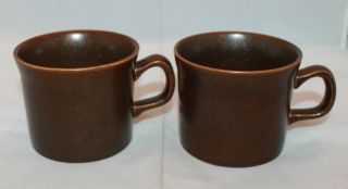 Wedgwood Sterling Brown Set Of 2 Coffee Tea Mug Cups Made In England Oven Stove