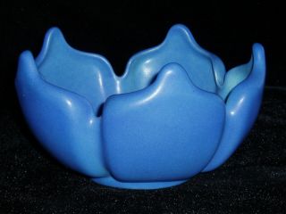 Van Briggle Colorado Springs Pottery Blue Lotus Flower Vase