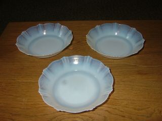 3 Macbeth Evans American Sweetheart Monax Depression Glass Cereal Bowls,  5 7/8”