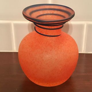 Kosta Boda Style Hand Blown Art Glass Memphis Period Vase.