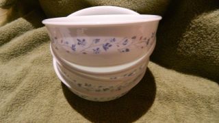 4 Corelle Lilac Blush Soup / Cereal Bowl Shallow Type Usa