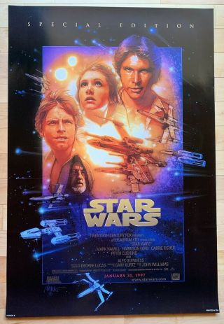 Star Wars A Hope Special Edition Movie Poster Double Sided 27 X 40