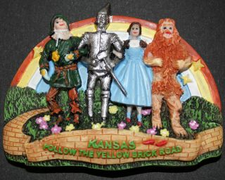Wizard Of Oz " Kansas - Follow The Yellow Brick Road " Magnet