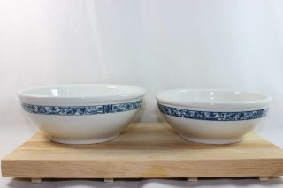 Vintage Syracuse China O.  P.  Co.  Princeton Pattern Soup Cereal Bowls Set Of Two