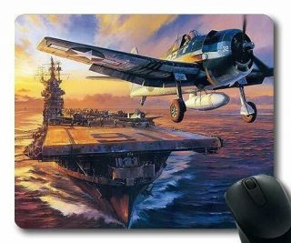 World War Aircraft,  Mouse Pad,  Fighter Flight,  Mouse Pad With Stitched Edges