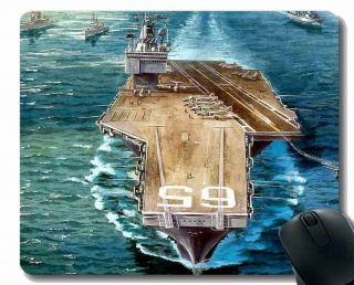 Mouse Pad With Stitched Edge,  Military Uss Enterprise (cvn 65) Warship Mouse Mat