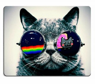 Nyan Cat Glasses Funny Kitten Mouse Pads Customized Made To Order Support