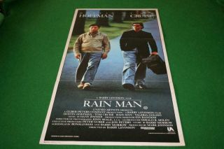 Rain Man Hoffman&cruise 1988 Australian Orig Daybill Movie Poster In Vgood Cond
