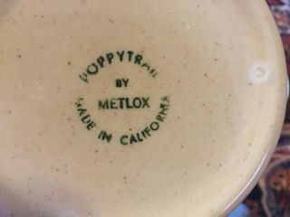 6 Vintage Metlox Poppytrail Rooster Dishes 1 Mug,  2 Bowls 3 Bread / Dessert 5