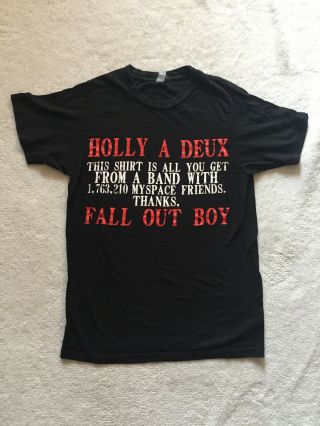 Fall Out Boy Holly A Deux Myspace Shirt Very Rare Size Small Folie A Deux