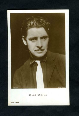 Vintage Ronald Colman German Ross Postcard 1920 