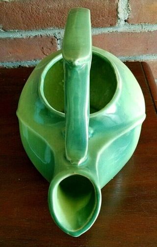 1940 ' s - 60 ' s McCoy Pottery ART NOUVEAU DESIGN TWO TONE GREEN TEA POT/WATERING CAN 4