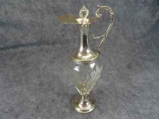 Vintage Large Cruet Pitcher With Topper