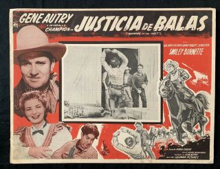 Gene Autry Winning Of The West Mexican Lobby Card 1953
