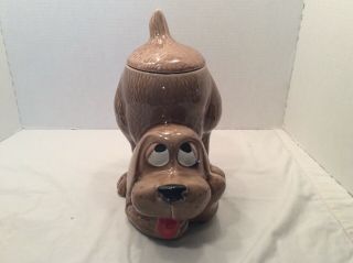 Vintage Brown Hound Dog Mccoy Ceramic Cookie Jar 0272 Usa