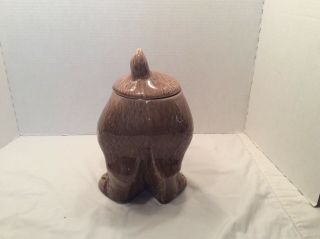 Vintage Brown Hound Dog McCoy Ceramic Cookie Jar 0272 USA 3