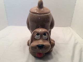 Vintage Brown Hound Dog McCoy Ceramic Cookie Jar 0272 USA 5