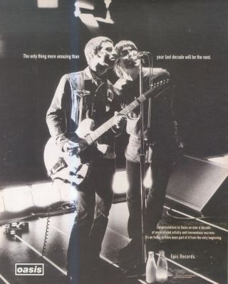 (hfbk45) Advert/poster 13x11 " Oasis Noel & Liam Gallagher
