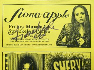 Fiona Apple - Vintage Signed Handbill - 1996